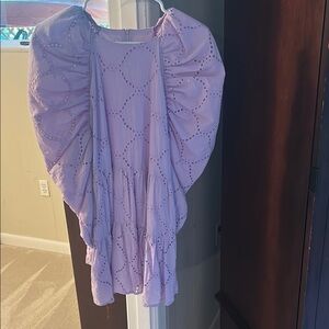 Lavender Eyelet Ruffle Dress